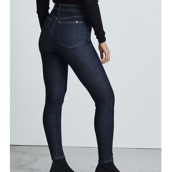 NWOT Everlane Way-High Clean Front Organic Cotton Skinny Jeans Sz. 26x28 Indigo - Picture 6 of 14